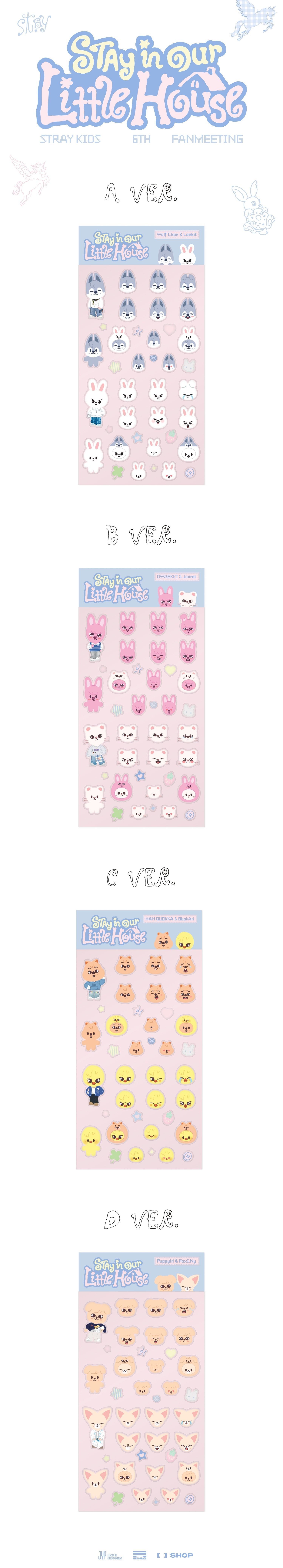 (Pre-Order) Stray Kids - SKZOO 3D Sticker (STAY in Our Little House)