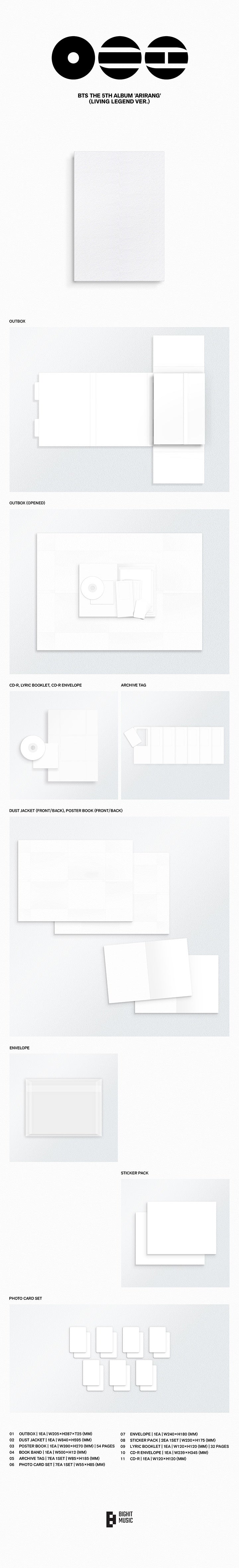 BTS - 5th Album *ARIRANG* (Living Legend Ver.)