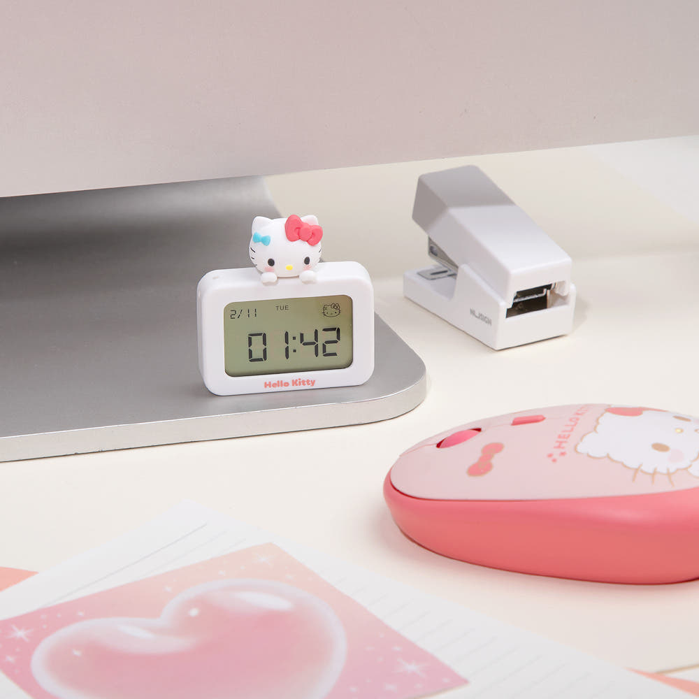 ROYCHE - Sanrio Noise-Free Mini Desk Clock Keyring - Hello Kitty