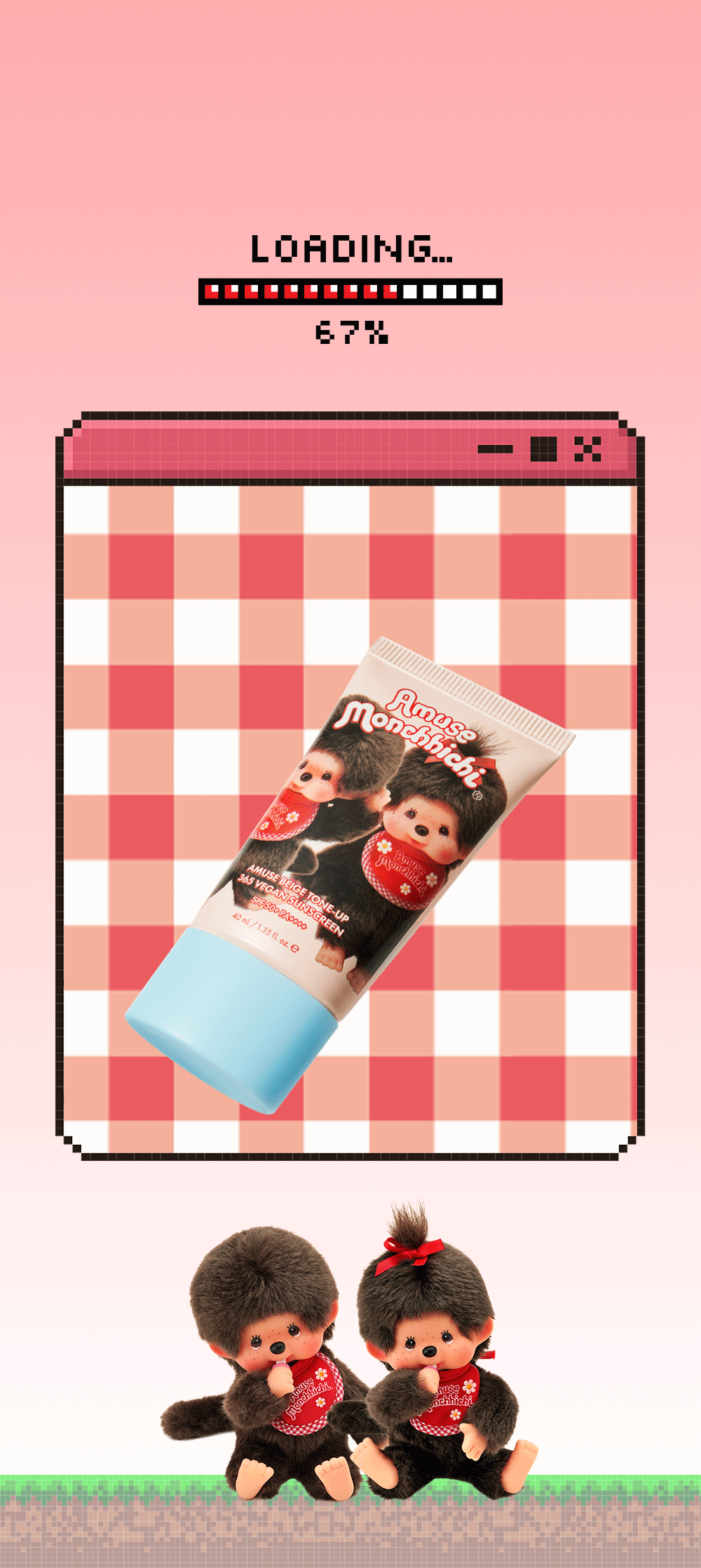AMUSE x Monchhichi - Beige Tone-Up 365 Vegan Sunscreen 40ml