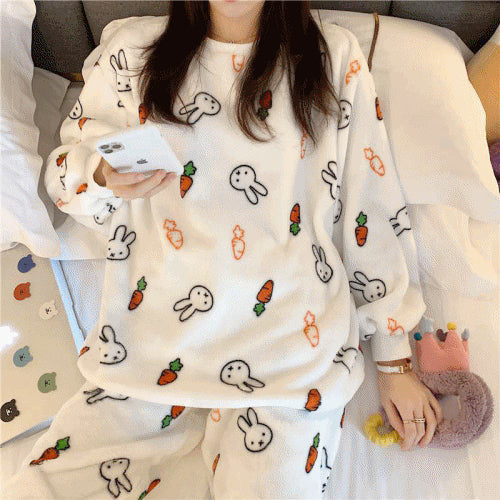 MIFFY Carrot Miffy Bunny Microfiber Pajama Lounge Set