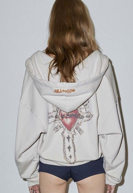 SCULPTOR - Beaded Saint Hoodie Zip-Up (aespa NINGNING Wear)