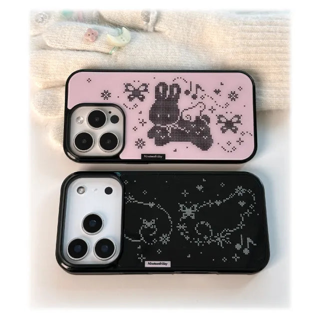 Nineteenfriday - Stitch Pixel Dot MagSafe Glass Phone Case