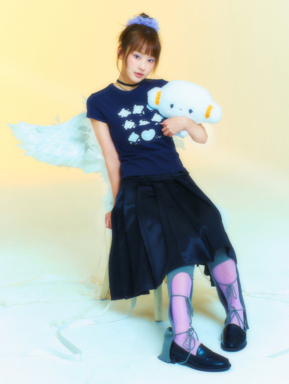 TUOMIO x Sanrio Characters - Cogimyun Baby T-Shirt (Navy)
