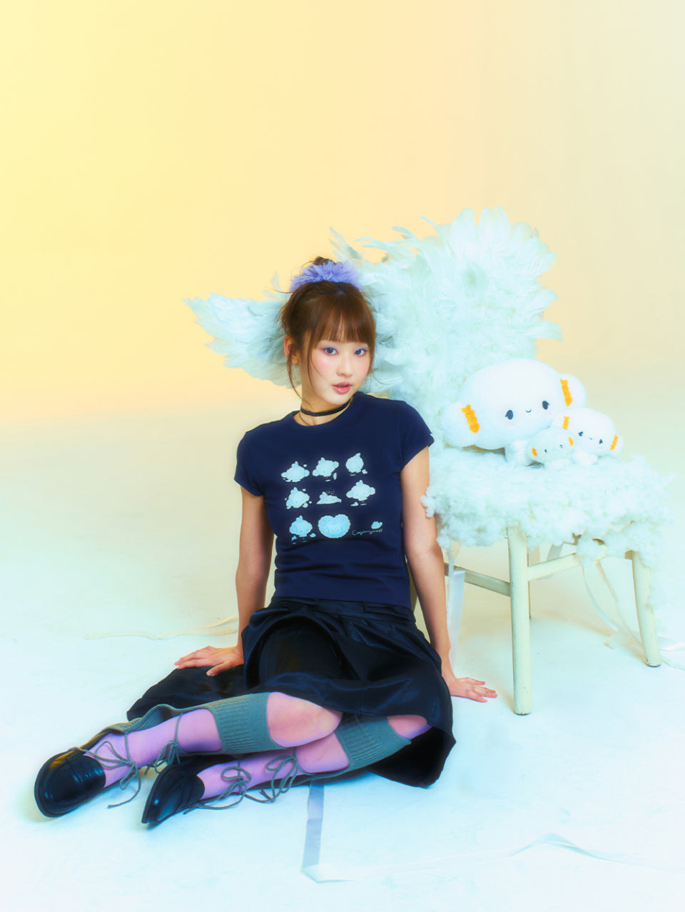 TUOMIO x Sanrio Characters - Cogimyun Baby T-Shirt (Navy)
