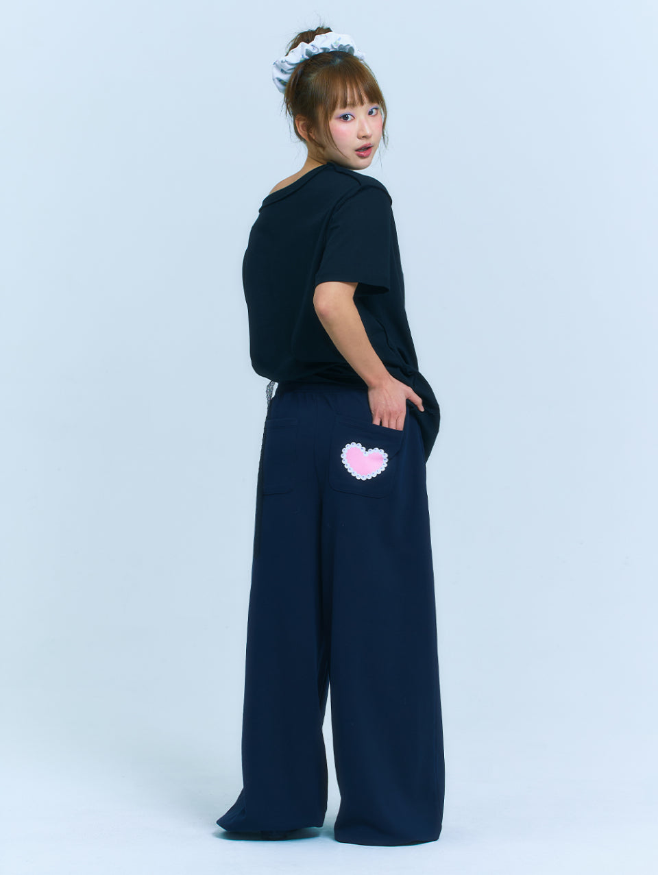 TUOMIO x Sanrio Characters - Usahana Oversized T-Shirt (Black)