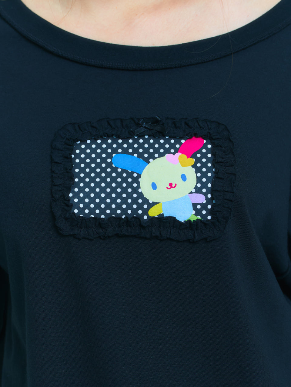 TUOMIO x Sanrio Characters - Usahana Oversized T-Shirt (Black)
