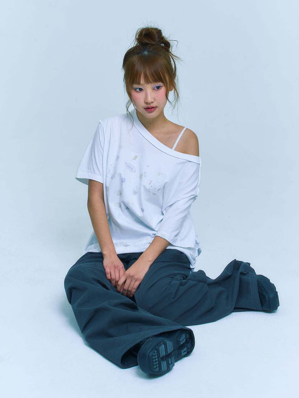 TUOMIO x Sanrio Characters - Cogimyun Oversized T-Shirt (White)