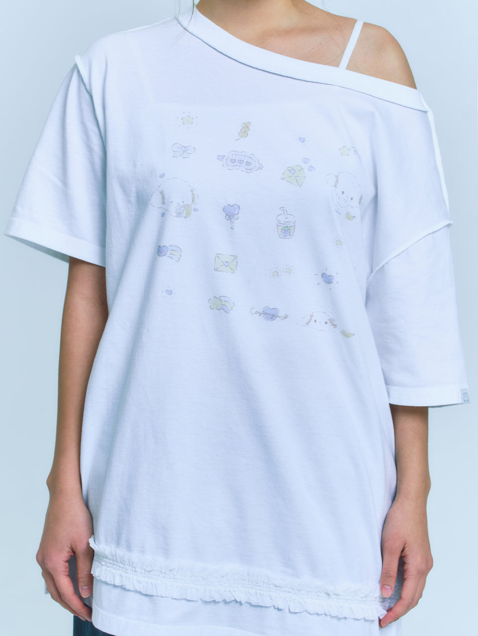 TUOMIO x Sanrio Characters - Cogimyun Oversized T-Shirt (White)