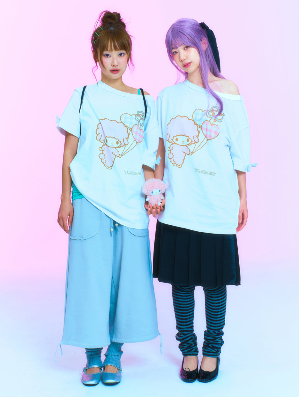 TUOMIO x Sanrio Characters - My Sweet Piano Oversized T-Shirt (White)