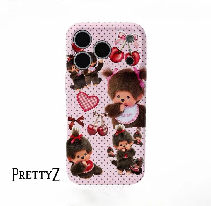 PrettyZ - Heart-Filled Monchhichi Phone Case