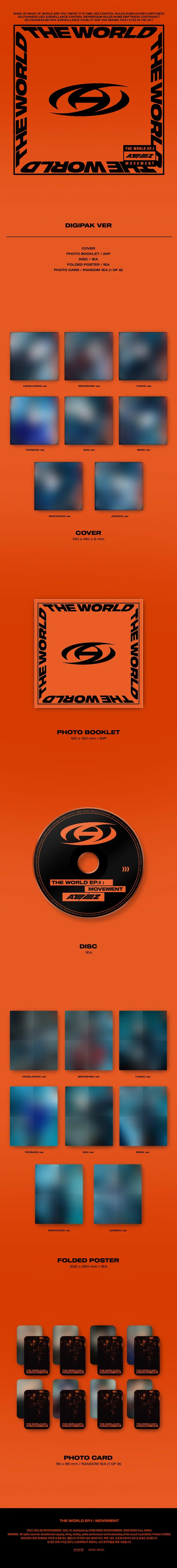 ATEEZ - THE WORLD EP.1 : MOVEMENT Digipak Ver. (Deals)