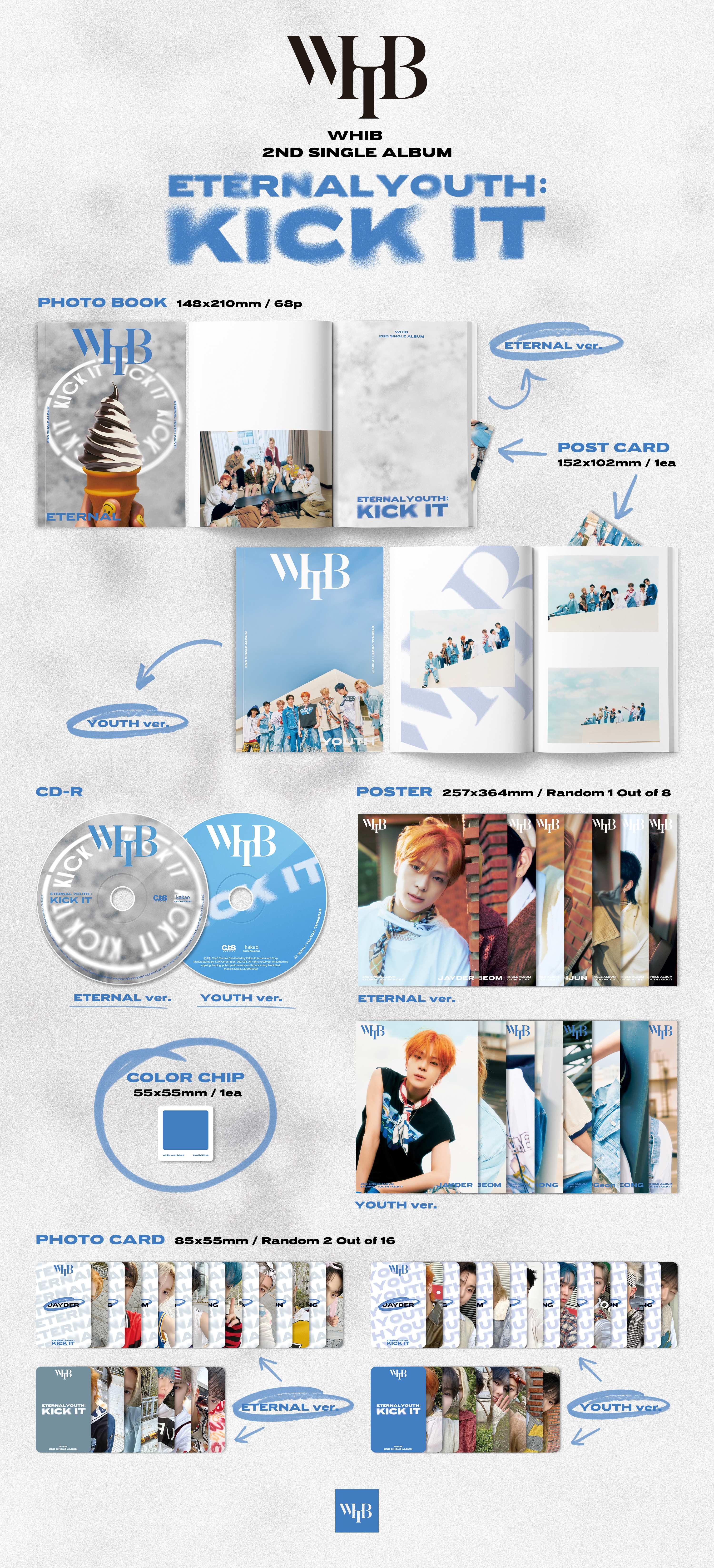 WHIB - ETERNAL YOUTH: KICK IT (2nd Single Album) Random Ver.