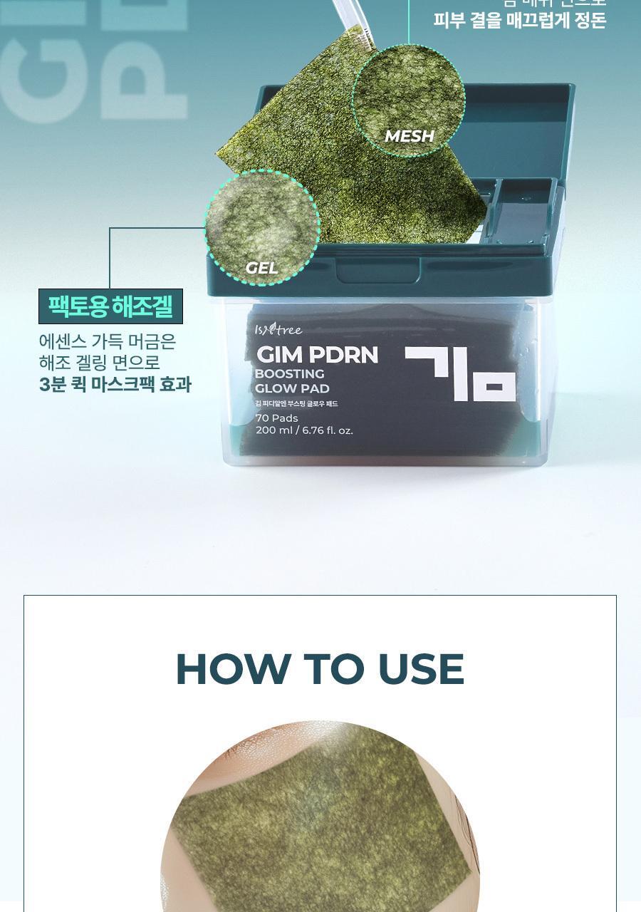 ISNTREE - Gim PDRN Boosting Glow Pad (70 + 30 Pads) (NCT JAEMIN Pick)