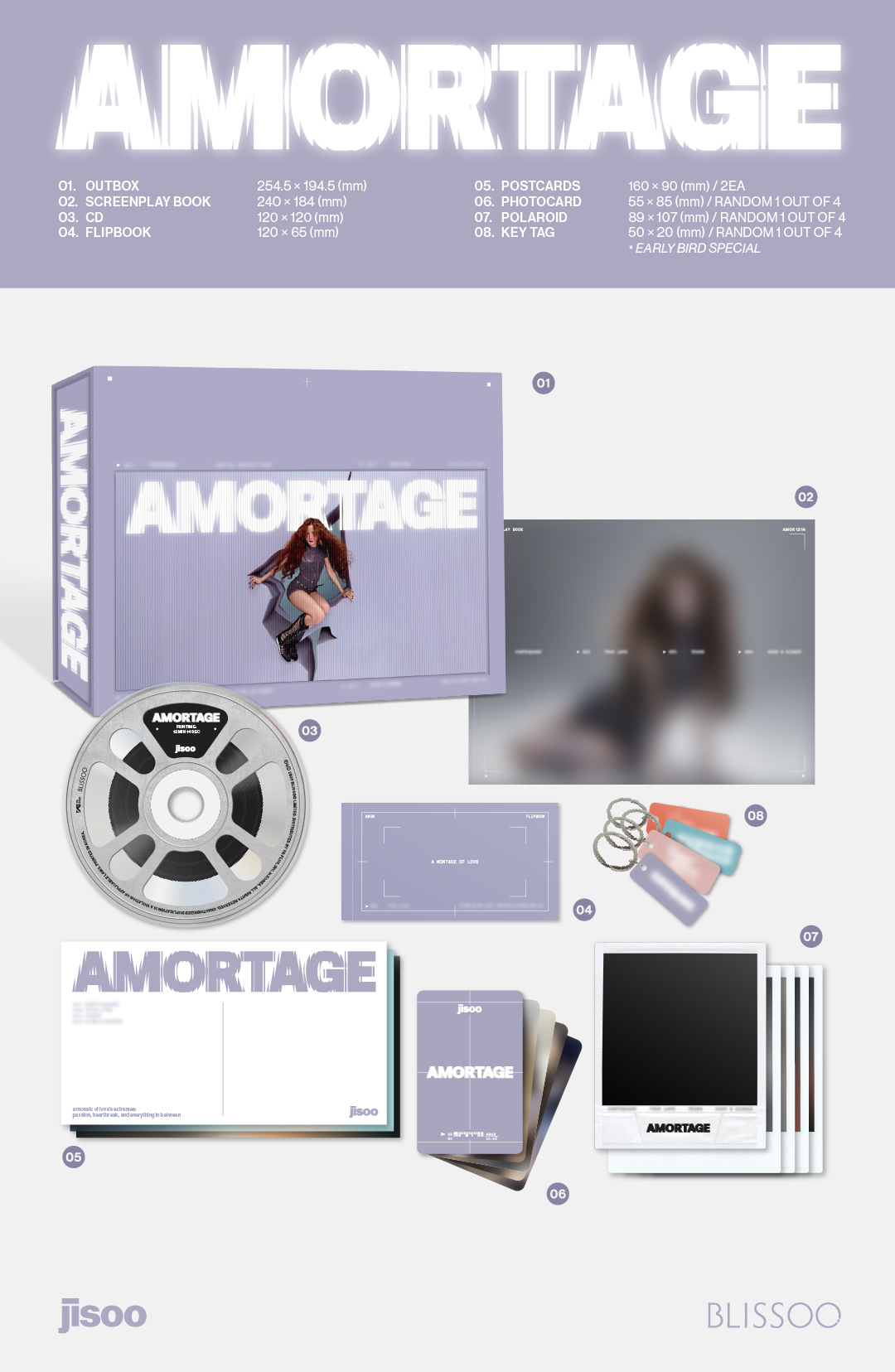 JISOO - AMORTAGE (1st Mini Album) Exclusive Edition