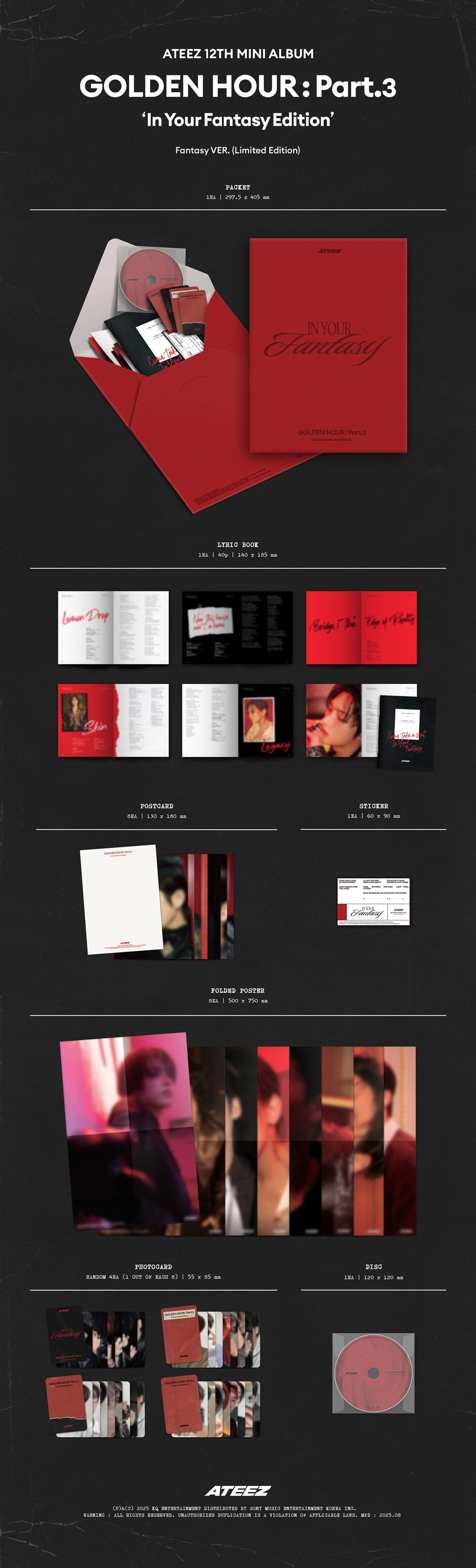 ATEEZ - GOLDEN HOUR : Part.3 (12th Mini Album) In Your Fantasy Edition POCAALBUM Fantasy Ver.