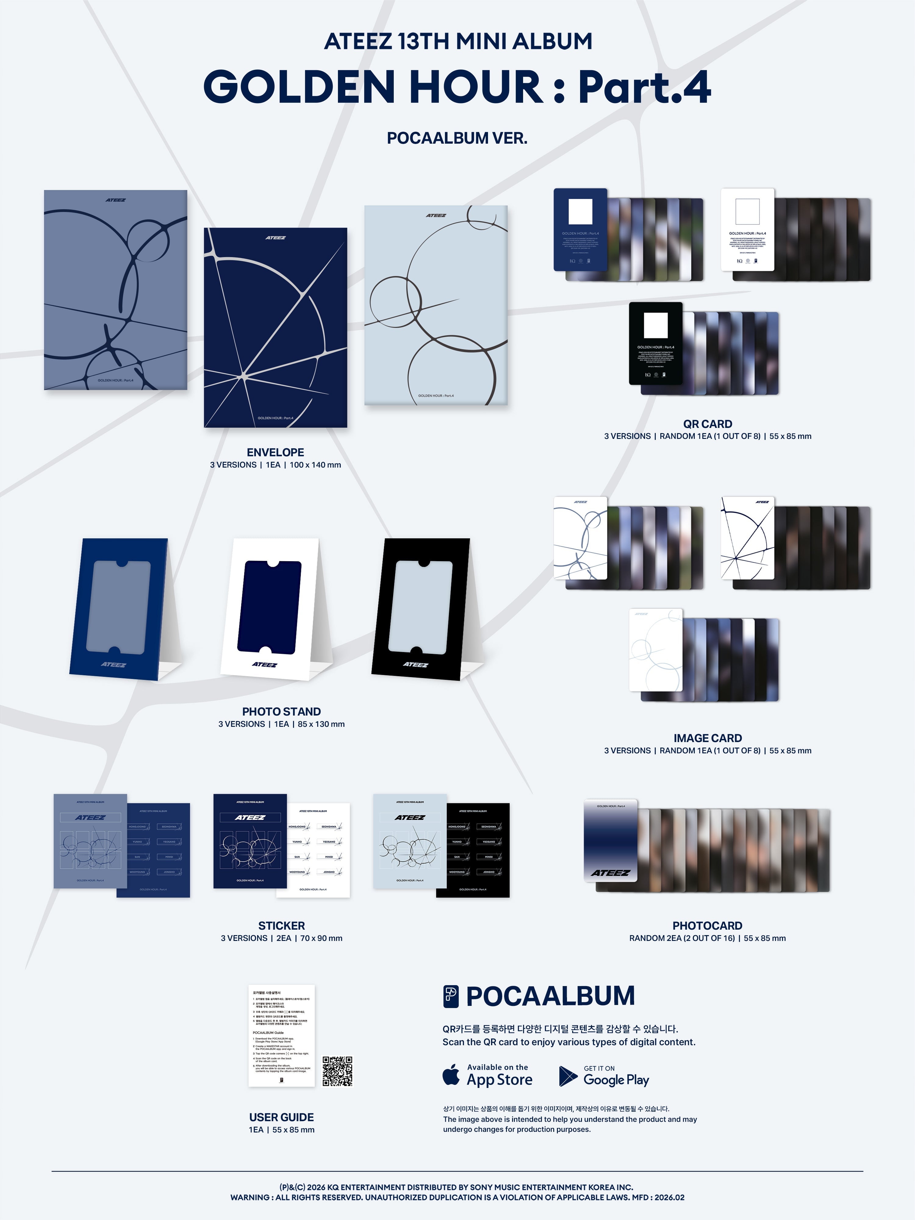 ATEEZ - 13th Mini Album GOLDEN HOUR : Part.4 (POCAALBUM)