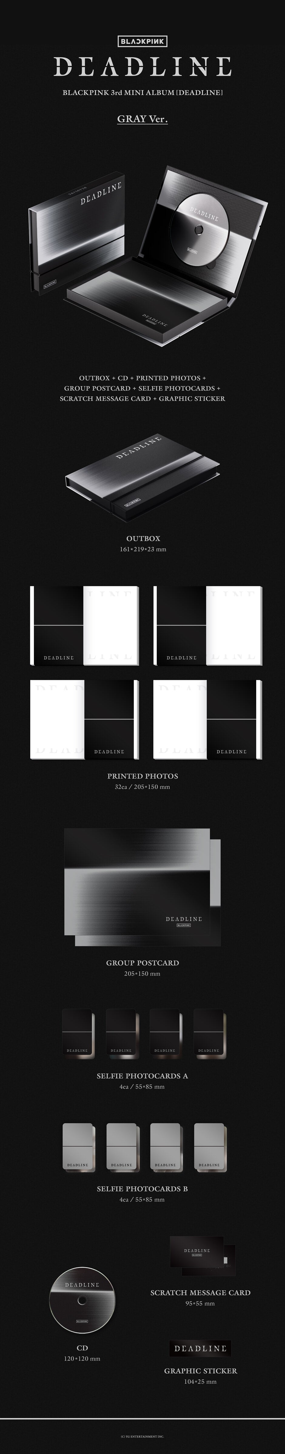 BLACKPINK - 3rd Mini Album *DEADLINE* (GRAY Ver.)
