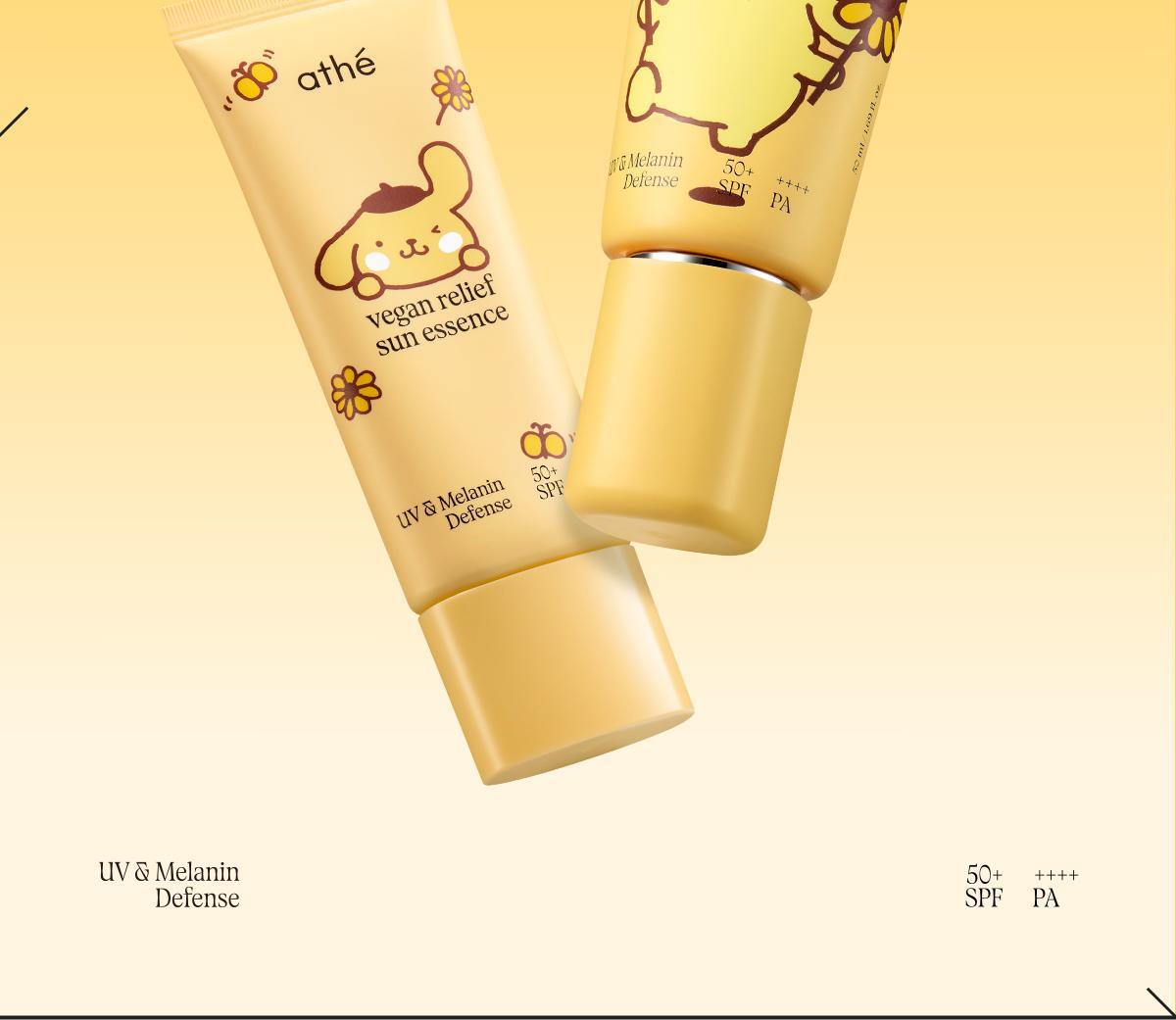 athe x Pompompurin - Vegan Relief Sun Essence EX 50ml + 35ml + Squishy