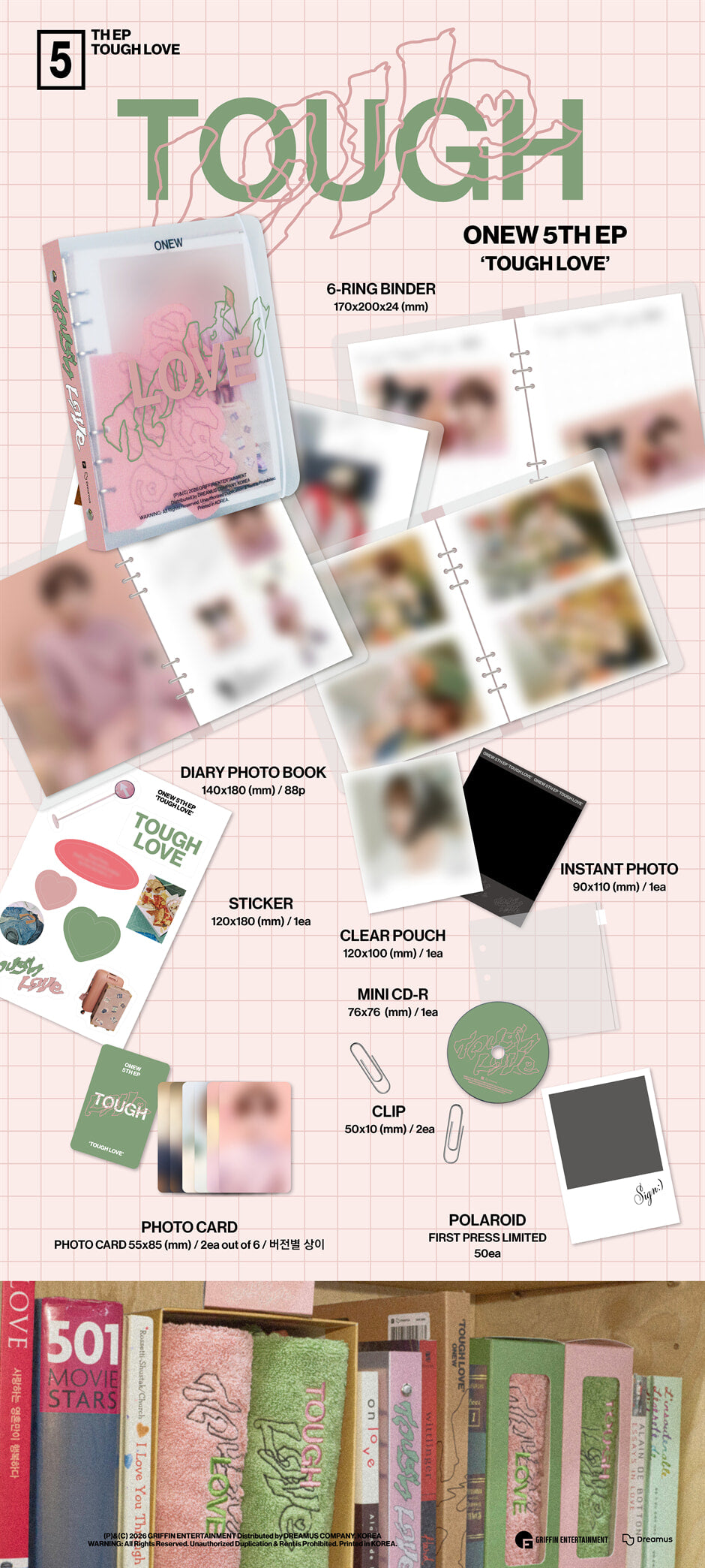 ONEW - TOUGH LOVE (5th Mini Album) NOTE Ver.