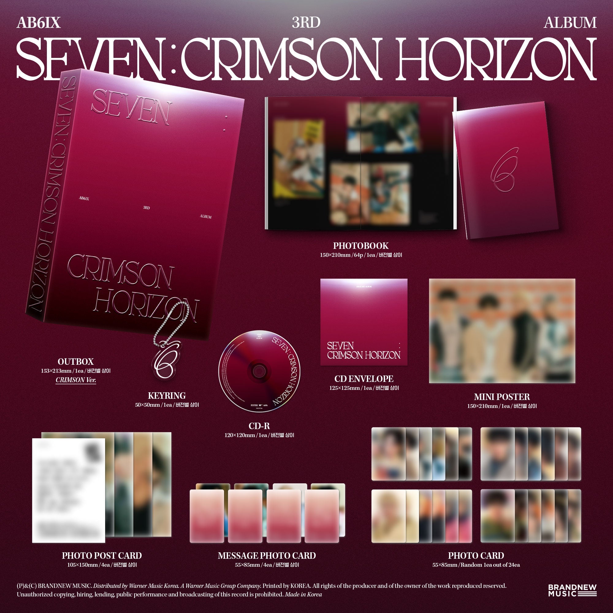 AB6IX - SEVEN : CRIMSON HORIZON (3rd Album) Photobook Ver.