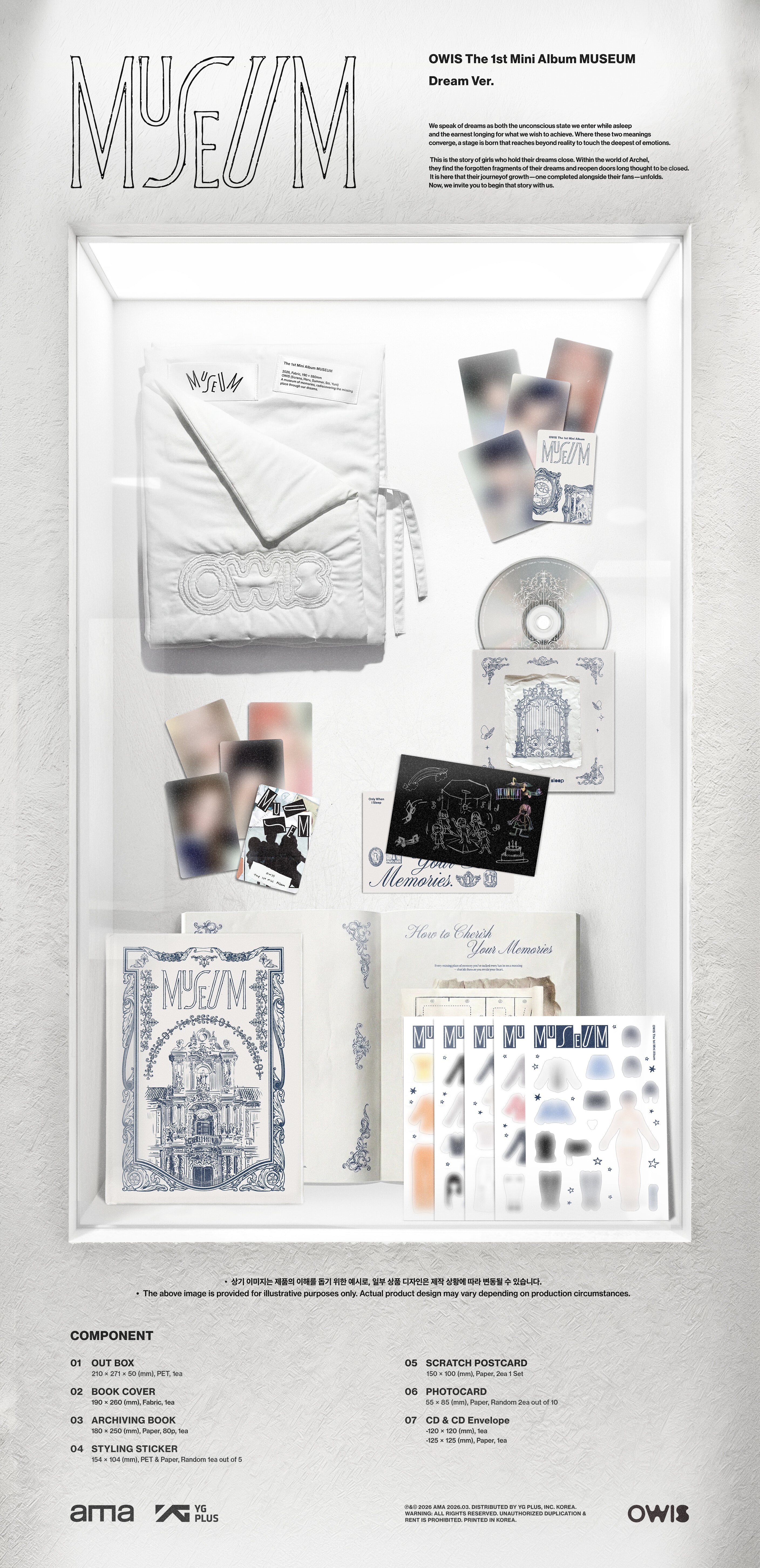 OWIS - MUSEUM (1st Mini Album) Missing Piece Ver. (Dream Ver.)