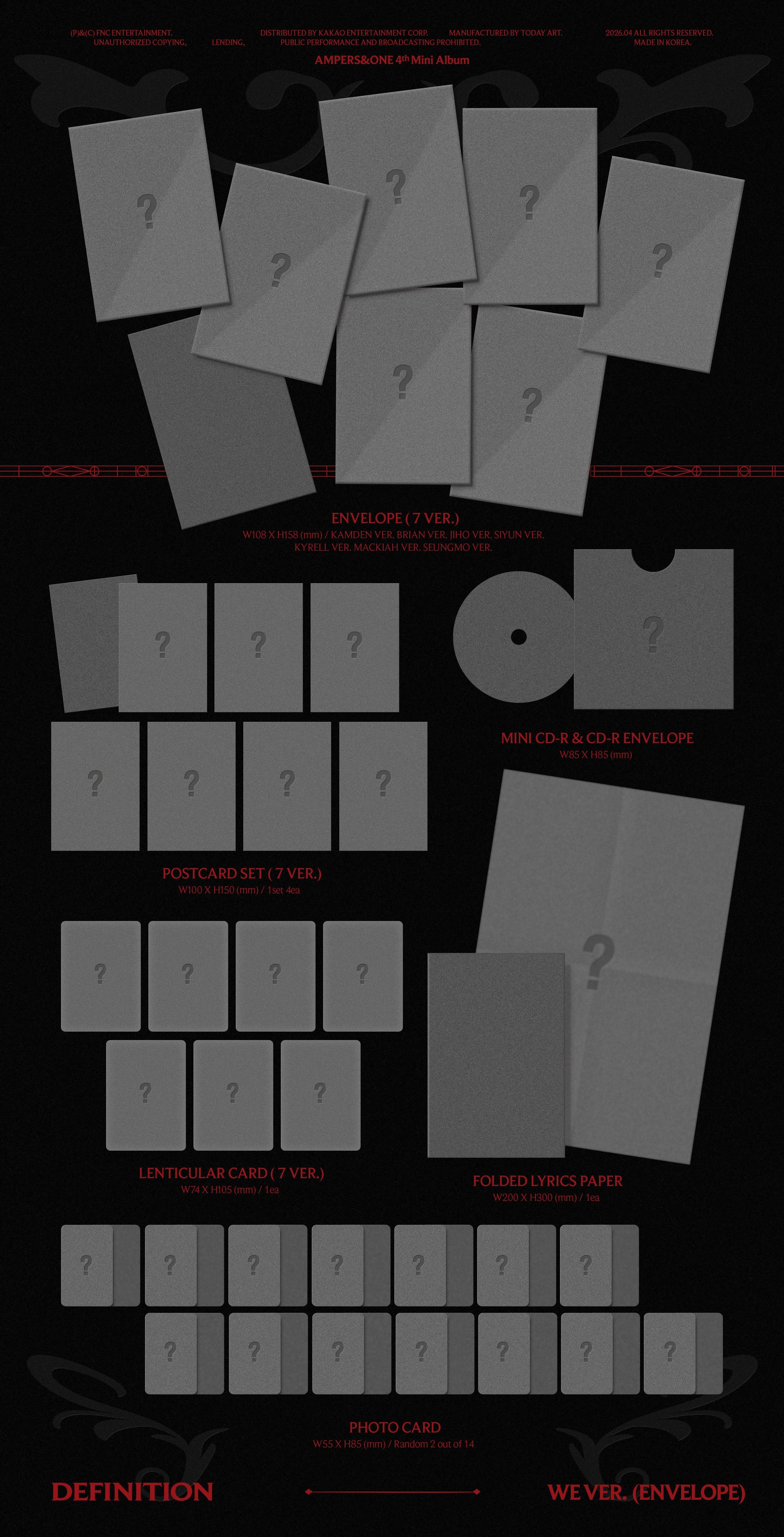 AMPERS&ONE - DEFINITION (4th Mini Album) (WE Ver.) (Random Ver.)