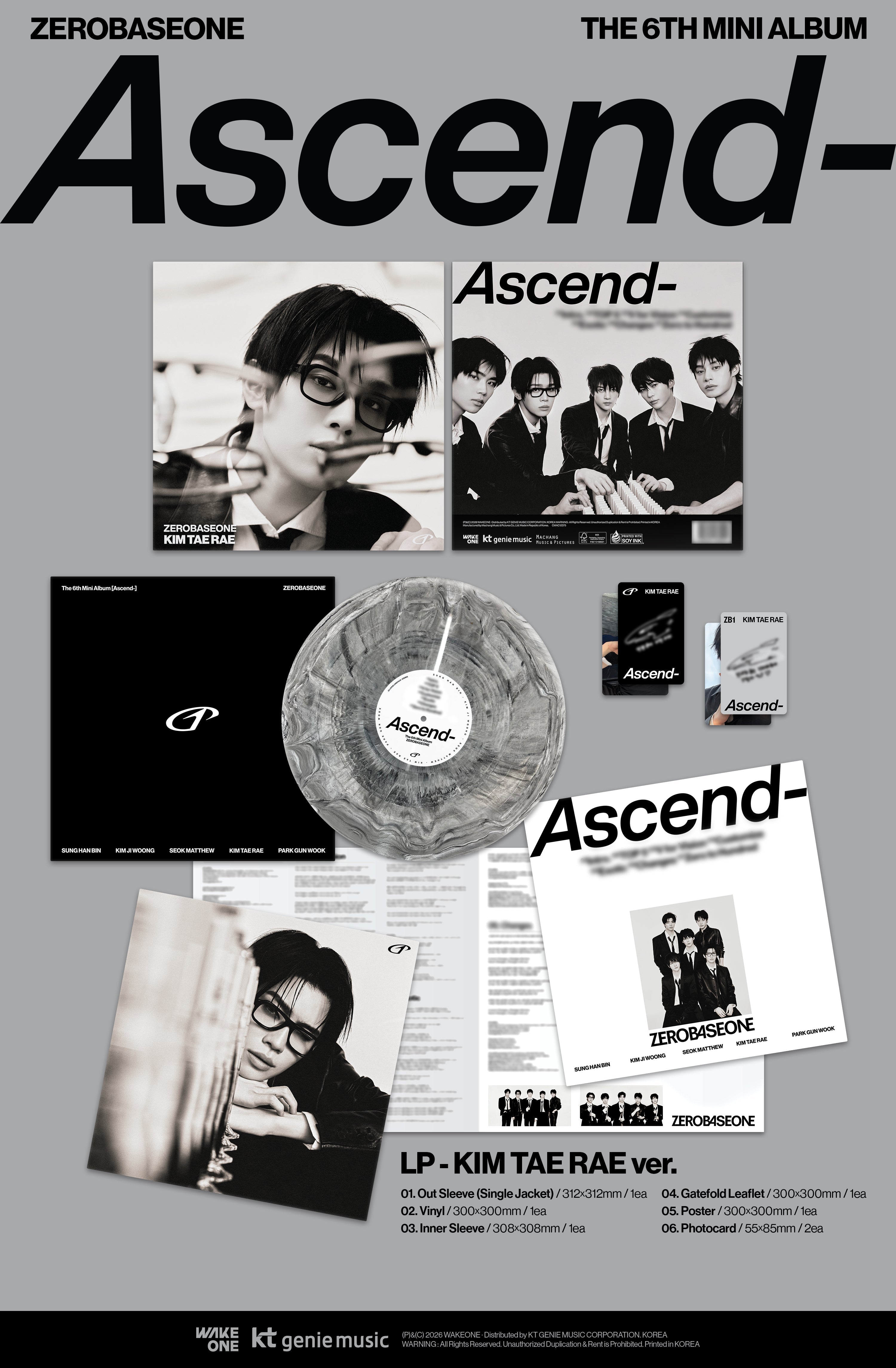 ZEROBASEONE - Ascend (6th Mini Album) LP (Random Ver.)