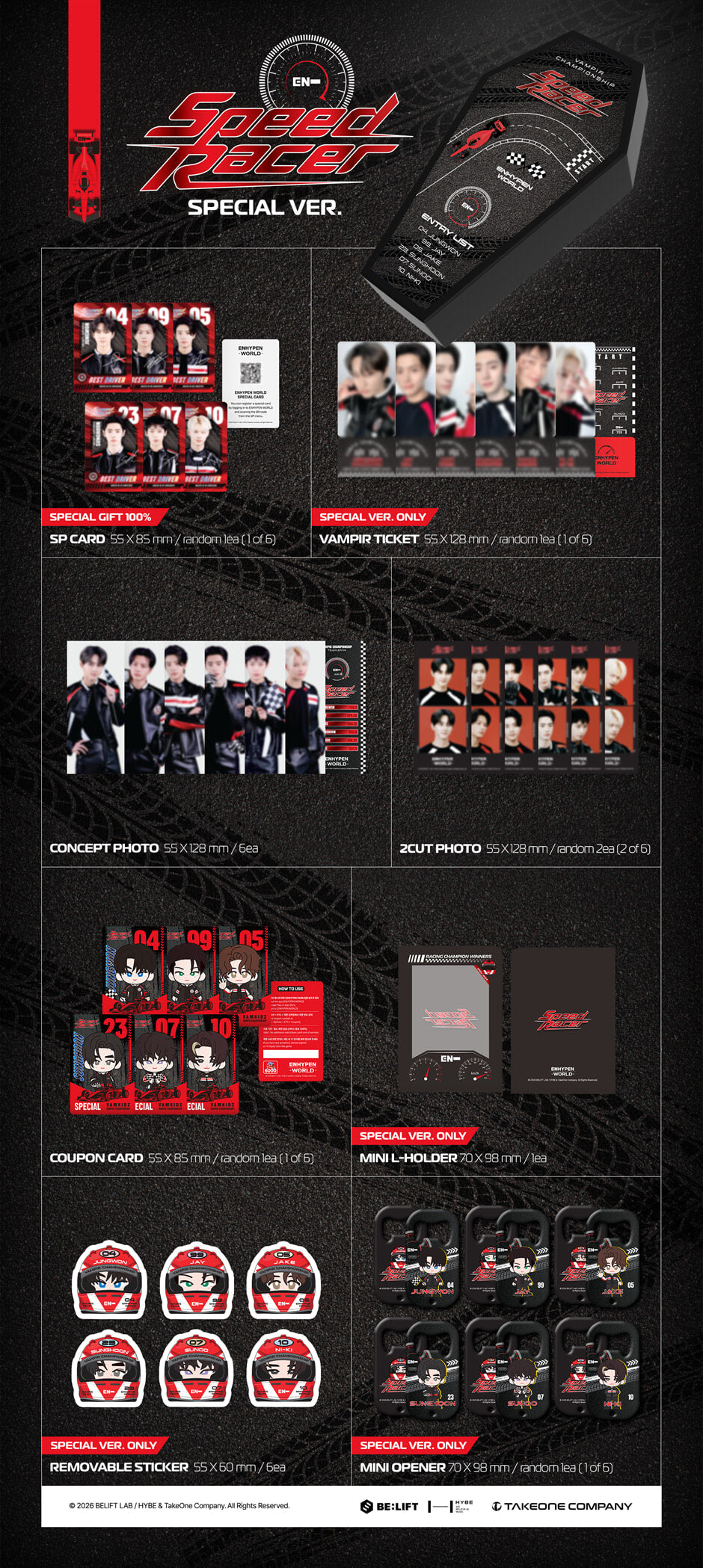 ENHYPEN - World Coupon Card Collection (SPEED RACER) Special Ver.