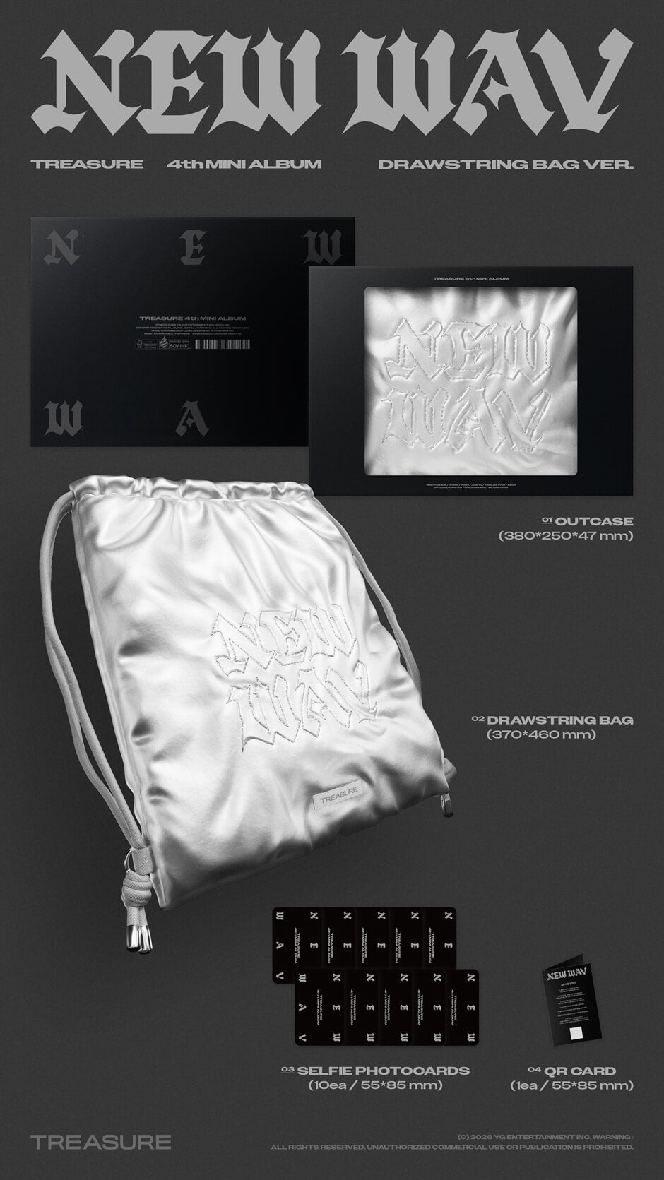 TREASURE - NEW WAV (4th Mini Album) Drawstring Bag Ver.