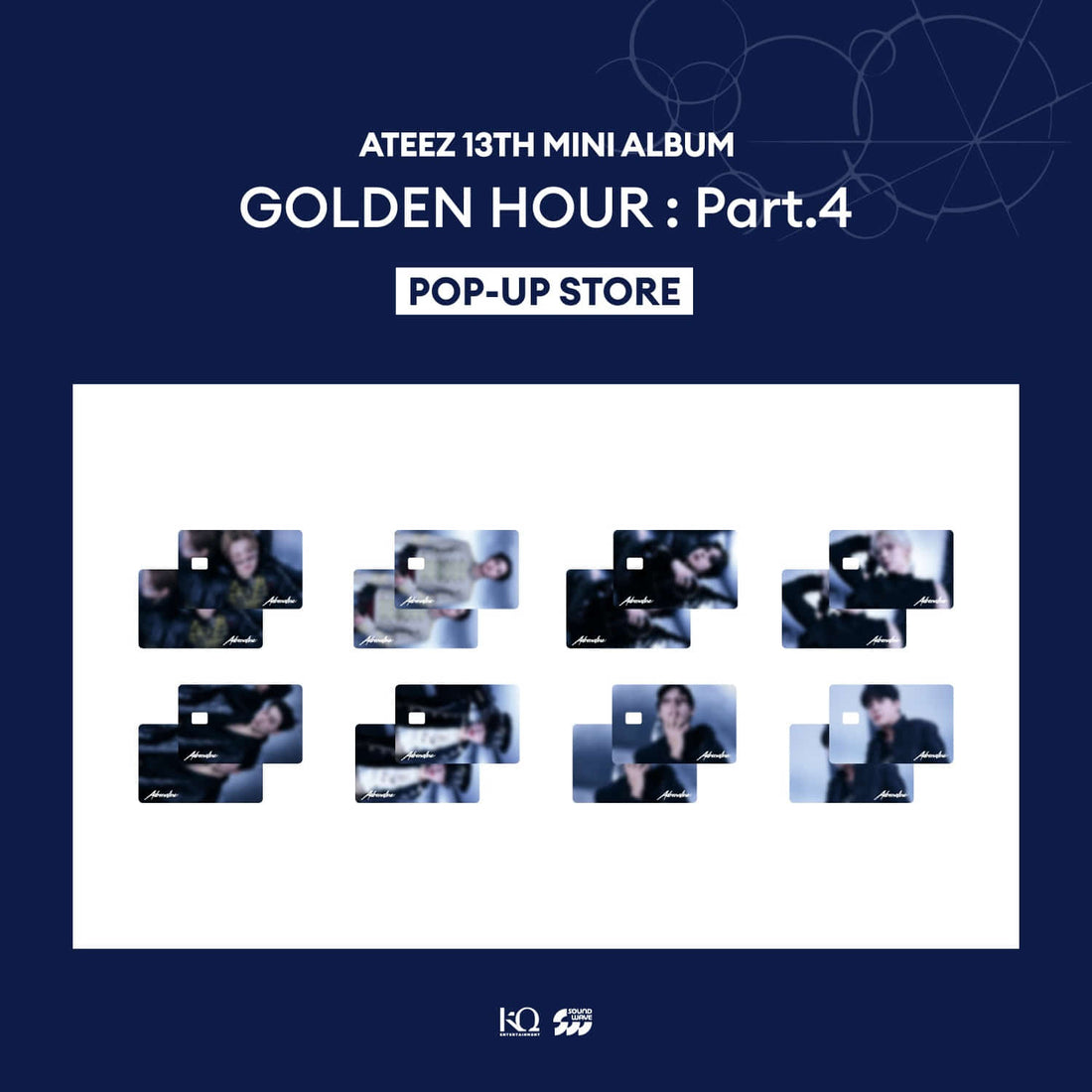 ATEEZ GOLDEN HOUR Part.4 Pop-Up Store Card Cover Sticker
