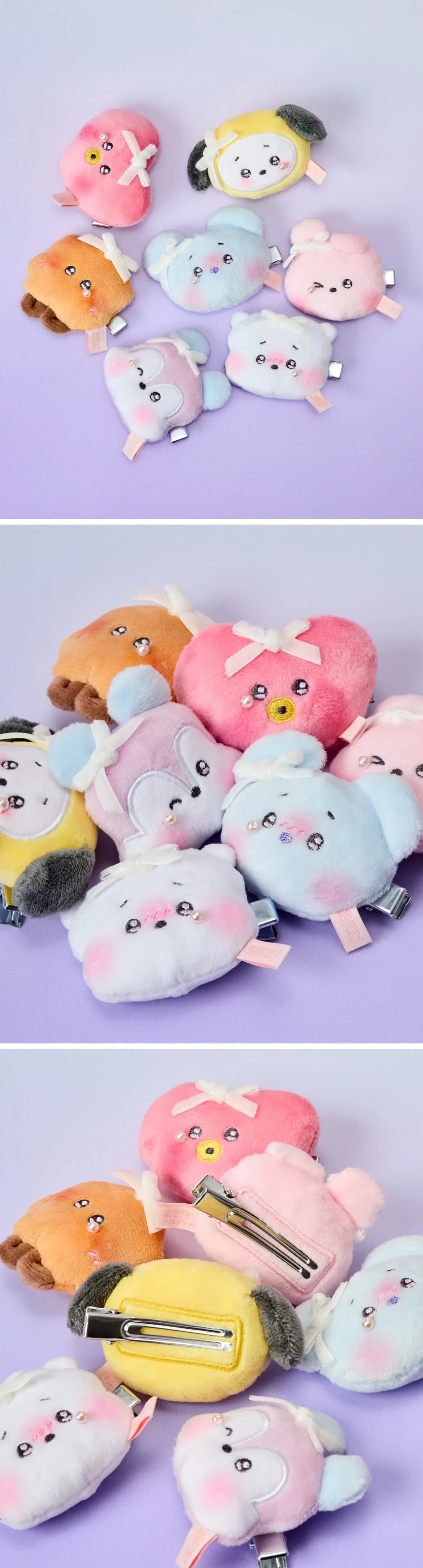 BT21 - Ribboned U Plush Hairpin (Random Design)