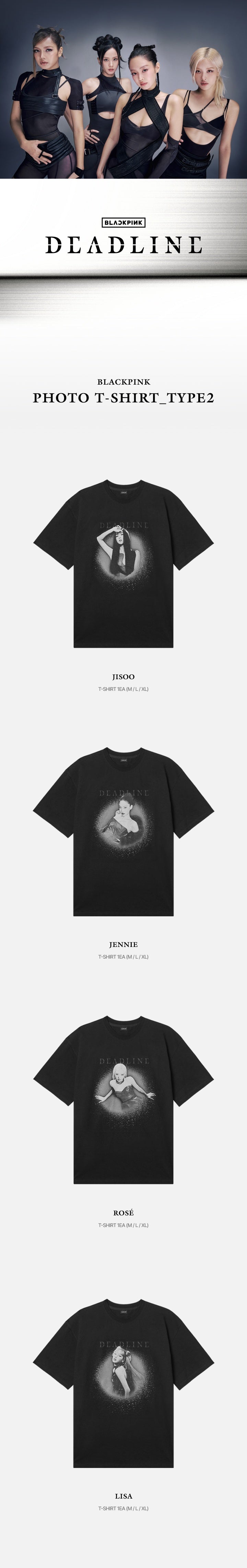 BLACKPINK - DEADLINE Blackpink Photo T-Shirt Type 2