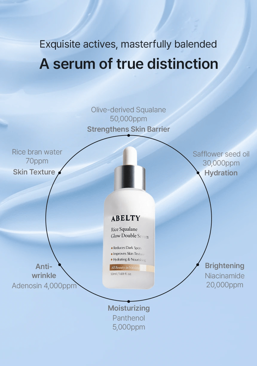 ABELTY Rice Squalane Glow Double Serum