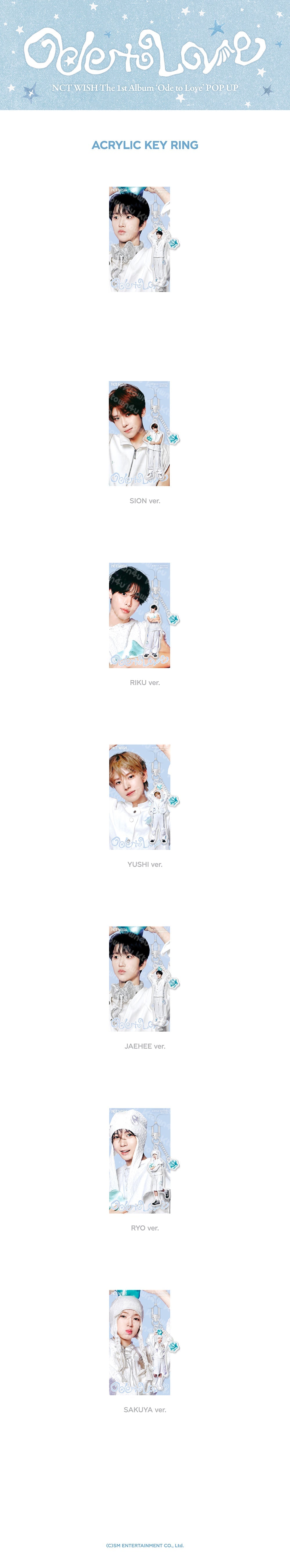 NCT WISH - Acrylic Key Ring (Ode to Love POP UP MD)