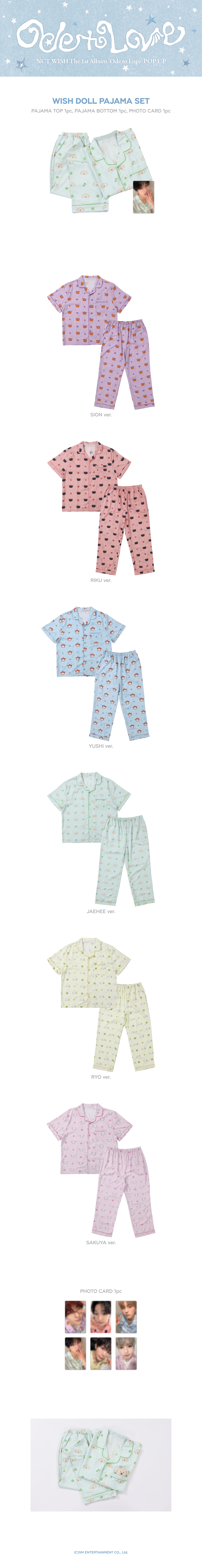 NCT WISH - Wish Doll Pajama Set (Ode to Love POP UP MD)