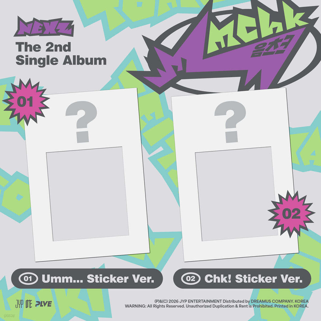 NEXZ Mmchk (2nd Single Album) (Sticker Ver.) SET Ver.