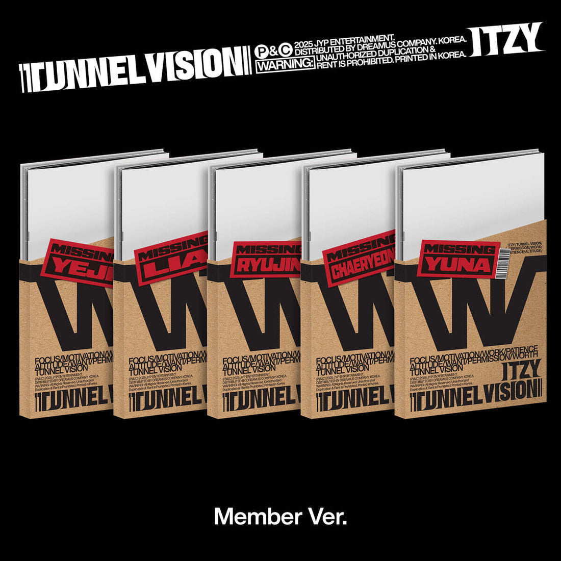 ITZY - TUNNEL VISION (11th Mini Album) Member Ver. (Random Ver.)
