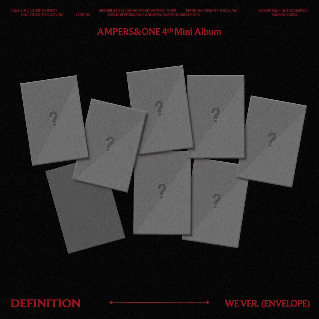 (Pre-Order) AMPERS&ONE - DEFINITION (4th Mini Album) (WE Ver.) (Random Ver.)