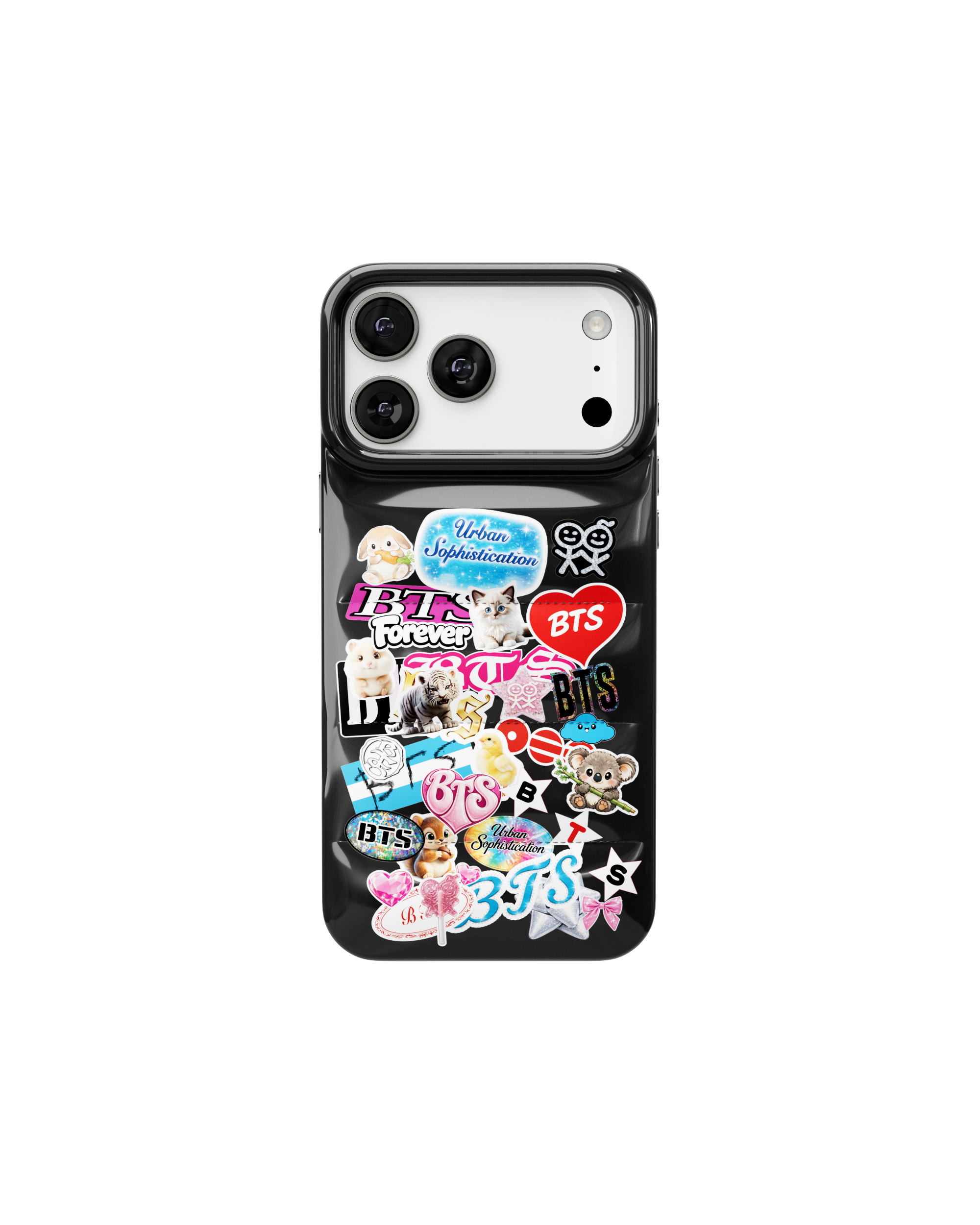 (Pre-Order) Urban Sophistication x BTS - The Puffer Case (BTS Stickers in Black)