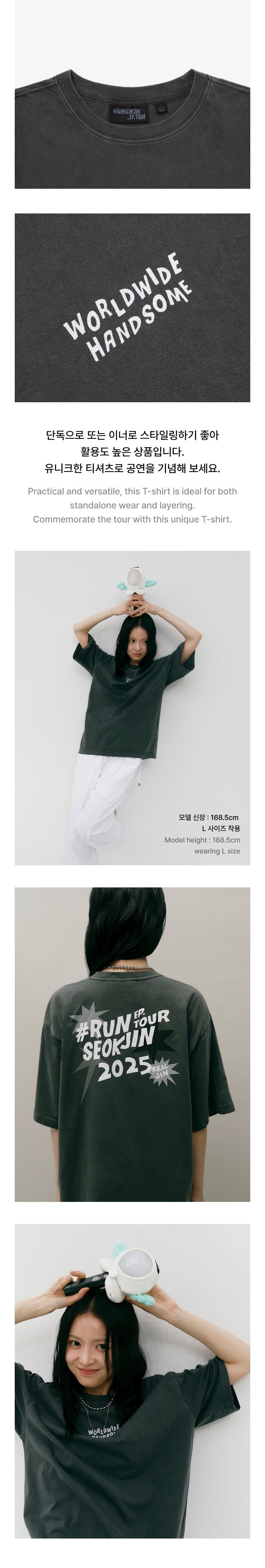 JIN - RUNSEOKJIN_EP.TOUR S/S T-Shirt (Dark Grey) (Deals)