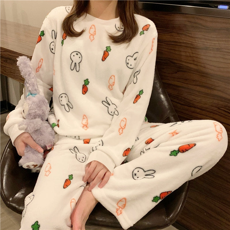 MIFFY Carrot Miffy Bunny Microfiber Pajama Lounge Set