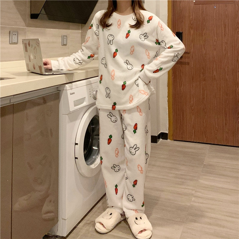 MIFFY Carrot Miffy Bunny Microfiber Pajama Lounge Set