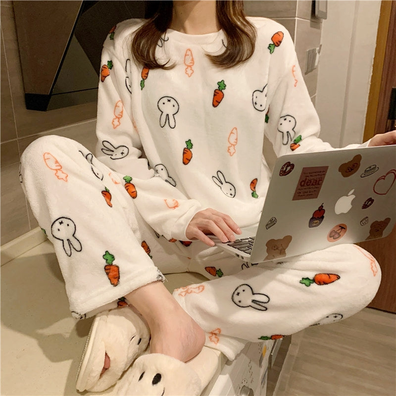 MIFFY Carrot Miffy Bunny Microfiber Pajama Lounge Set