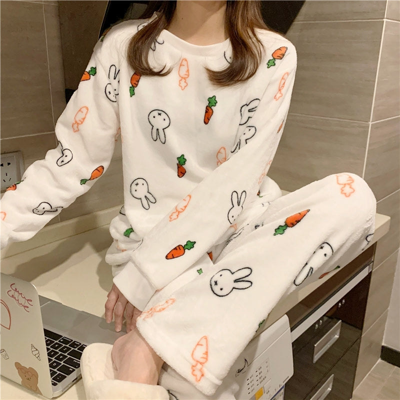MIFFY Carrot Miffy Bunny Microfiber Pajama Lounge Set