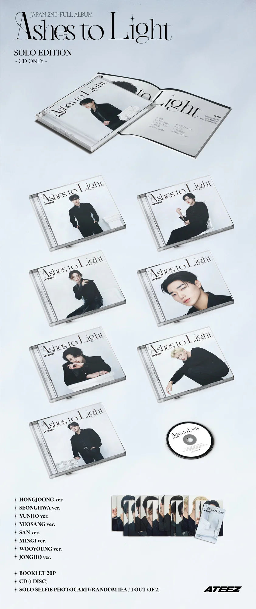 ATEEZ - Ashes to Light (Japan 2nd Full Album) Member Solo Edition