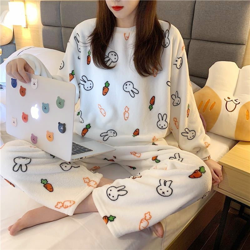 MIFFY Carrot Miffy Bunny Microfiber Pajama Lounge Set