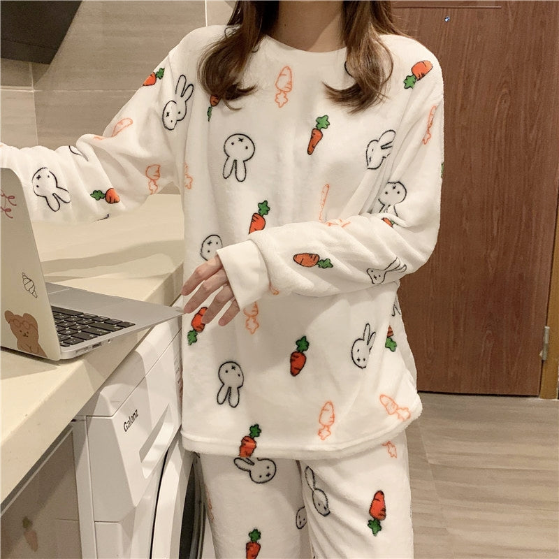 MIFFY Carrot Miffy Bunny Microfiber Pajama Lounge Set