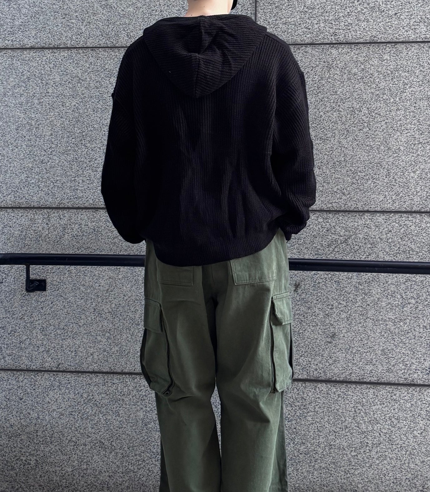 Huecloset - Lettering Hooded Zip-Up Knit (ATEEZ Wear)