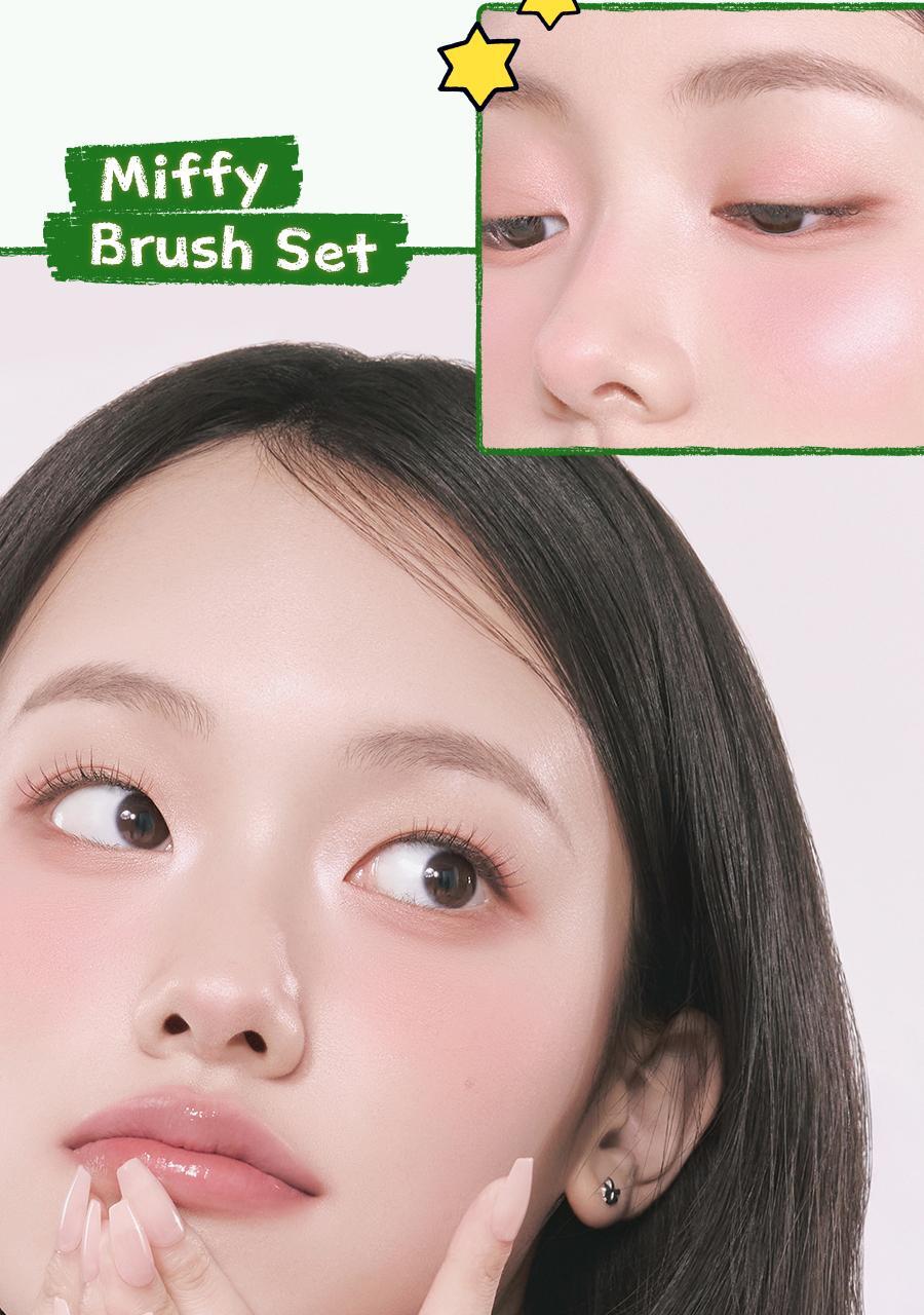 rom&nd X Miffy - Brush Set (5EA) + Tin Case